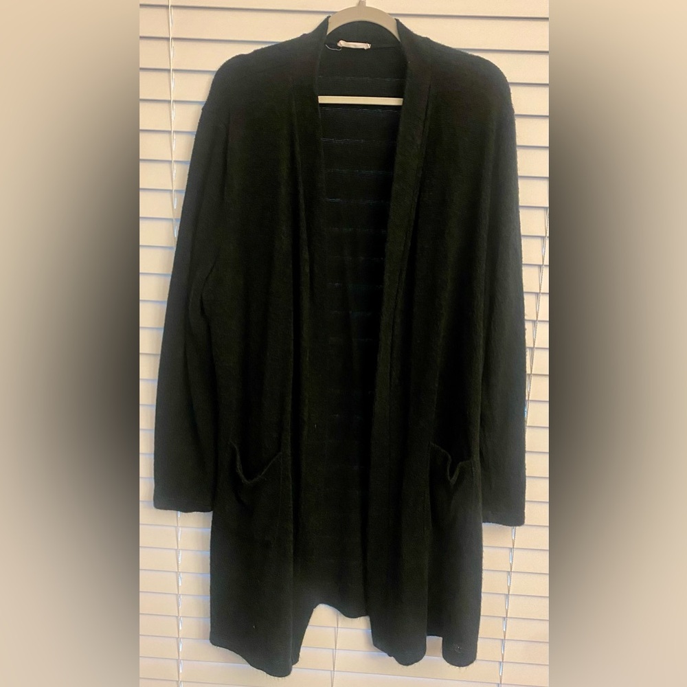 Chic Soul - Black Open Front Cardigan View 2